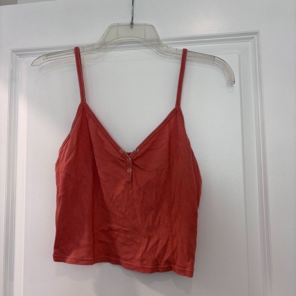 Topshop Burnt Orange Snap Camisole Tank Top